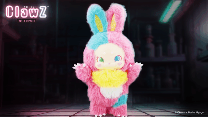 ClawZのNo.oo1のぬいぐるみ公開。クロージィー。クロージー。